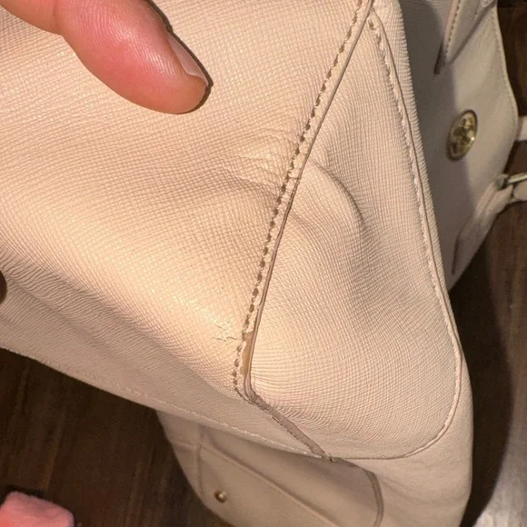 Tory Burch Beige Leather Tote - Picture 8 of 15